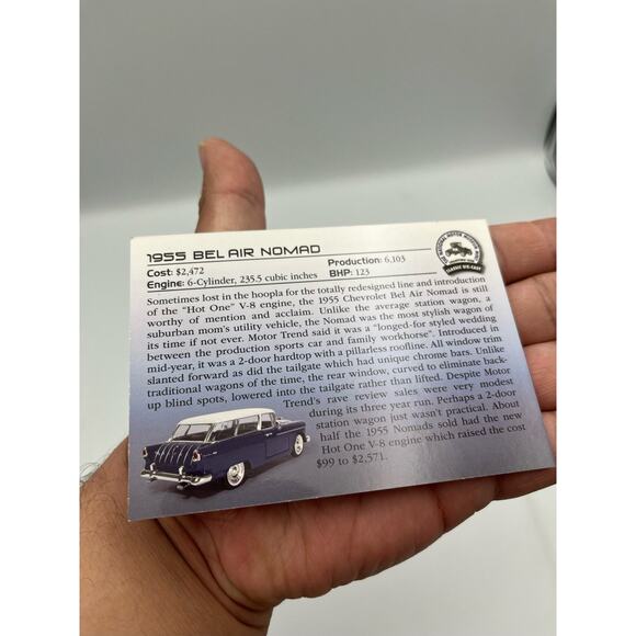 Arko 1:32 "1955 Chevrolet Bel Air Nomad" *Blue/White Roof NEW In Box - Picture 9 of 9